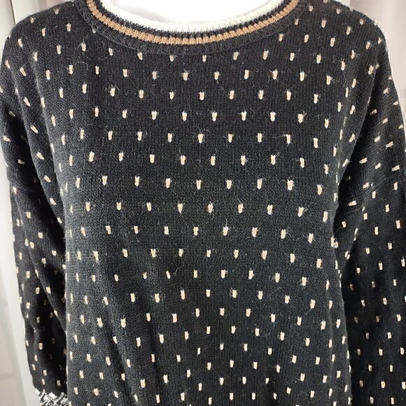 GFC Black, Brown, White Vintage Retro Oversize Men’s Sweater Large (Estimated) - Picture 2 of 11